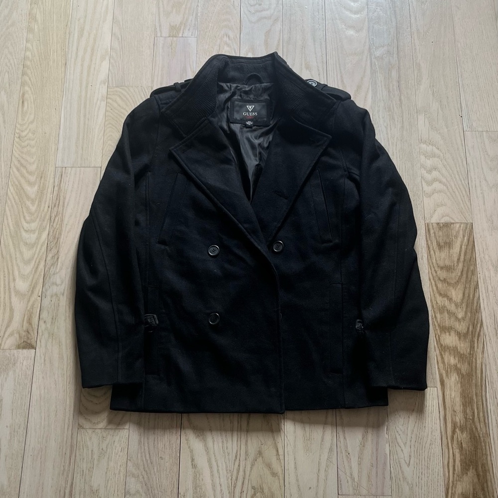 Guess Women's Black Peacoat